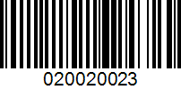 Barcode for 020020023