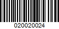 Barcode for 020020024