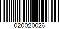 Barcode for 020020026