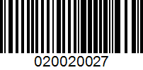 Barcode for 020020027