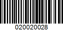 Barcode for 020020028