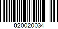 Barcode for 020020034