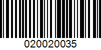 Barcode for 020020035