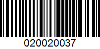 Barcode for 020020037