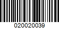 Barcode for 020020039