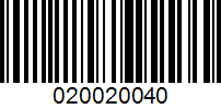 Barcode for 020020040