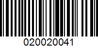 Barcode for 020020041