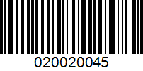 Barcode for 020020045