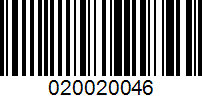 Barcode for 020020046