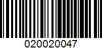 Barcode for 020020047