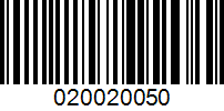 Barcode for 020020050