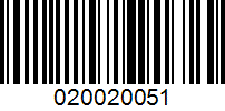 Barcode for 020020051