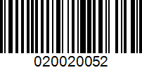 Barcode for 020020052