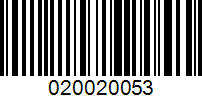 Barcode for 020020053