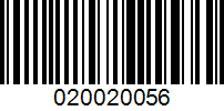 Barcode for 020020056