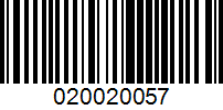 Barcode for 020020057