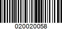 Barcode for 020020058