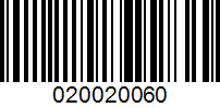 Barcode for 020020060