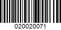 Barcode for 020020071