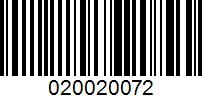 Barcode for 020020072