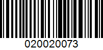 Barcode for 020020073