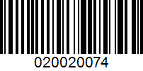 Barcode for 020020074