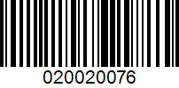 Barcode for 020020076