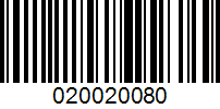 Barcode for 020020080