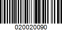 Barcode for 020020090