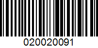 Barcode for 020020091