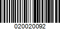 Barcode for 020020092