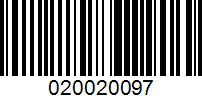 Barcode for 020020097