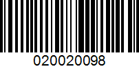 Barcode for 020020098