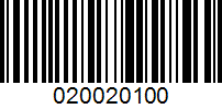 Barcode for 020020100