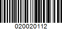 Barcode for 020020112