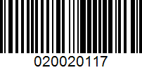 Barcode for 020020117