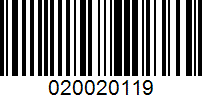 Barcode for 020020119