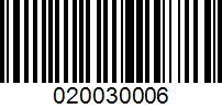 Barcode for 020030006