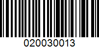 Barcode for 020030013