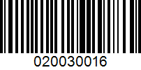 Barcode for 020030016