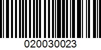 Barcode for 020030023