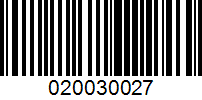 Barcode for 020030027