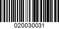 Barcode for 020030031