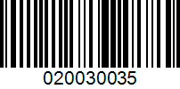 Barcode for 020030035