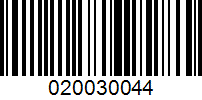 Barcode for 020030044