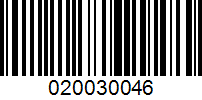 Barcode for 020030046