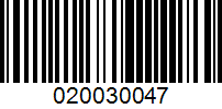 Barcode for 020030047