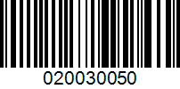 Barcode for 020030050