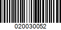 Barcode for 020030052