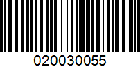 Barcode for 020030055